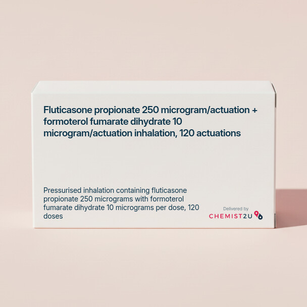 White plastic cylindrical medication container with Chemist2U logo.