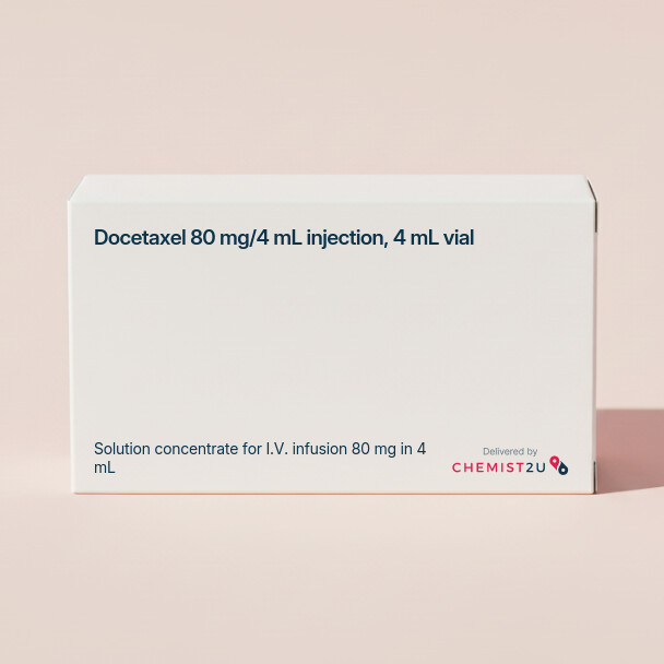 White plastic cylindrical medication container with Chemist2U logo.