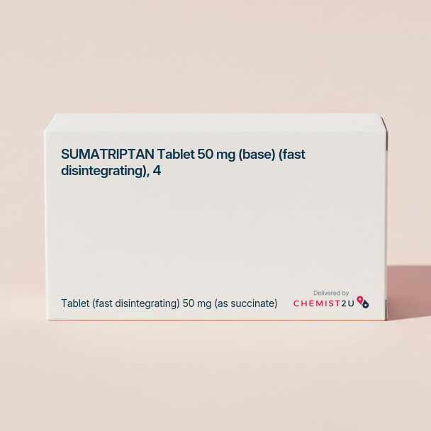 White plastic cylindrical medication container with Chemist2U logo.