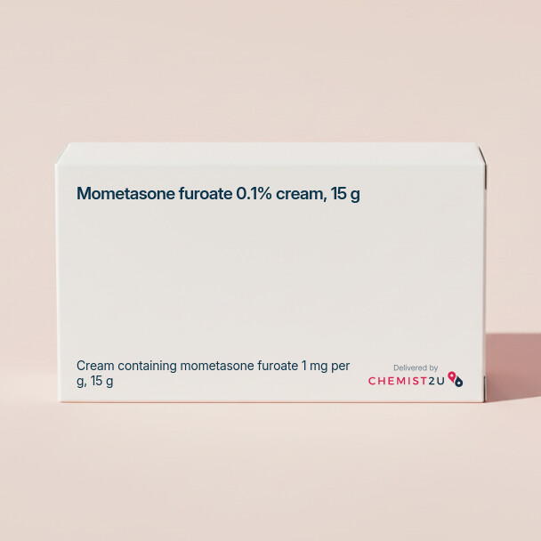 White plastic cylindrical medication container with Chemist2U logo.