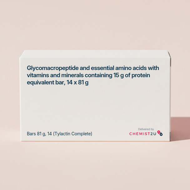 White plastic cylindrical medication container with Chemist2U logo.