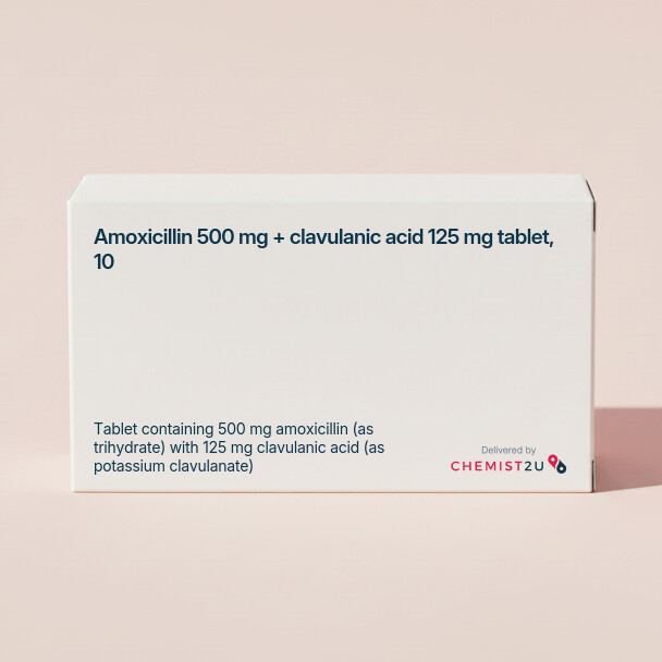 White plastic cylindrical medication container with Chemist2U logo.