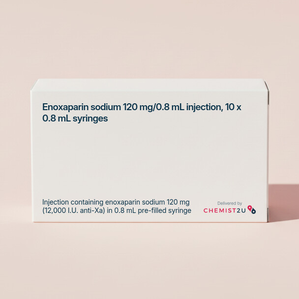 White plastic cylindrical medication container with Chemist2U logo.