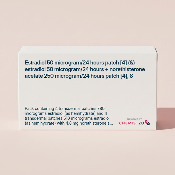 White plastic cylindrical medication container with Chemist2U logo.