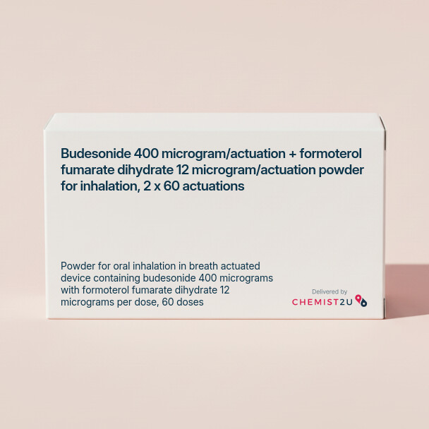 White plastic cylindrical medication container with Chemist2U logo.