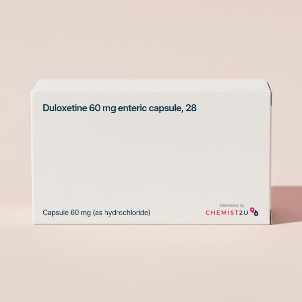 White plastic cylindrical medication container with Chemist2U logo.