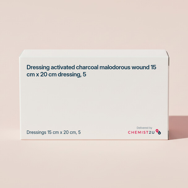 White plastic cylindrical medication container with Chemist2U logo.