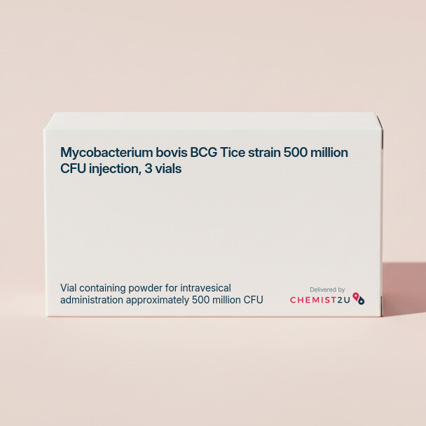 White plastic cylindrical medication container with Chemist2U logo.