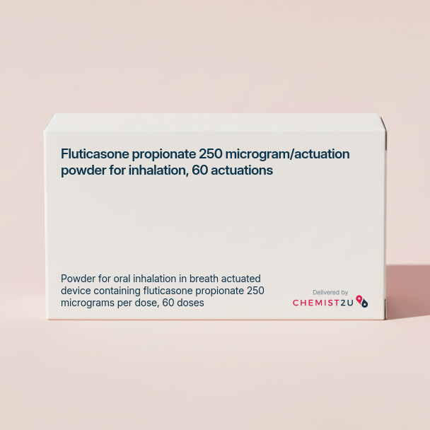 White plastic cylindrical medication container with Chemist2U logo.