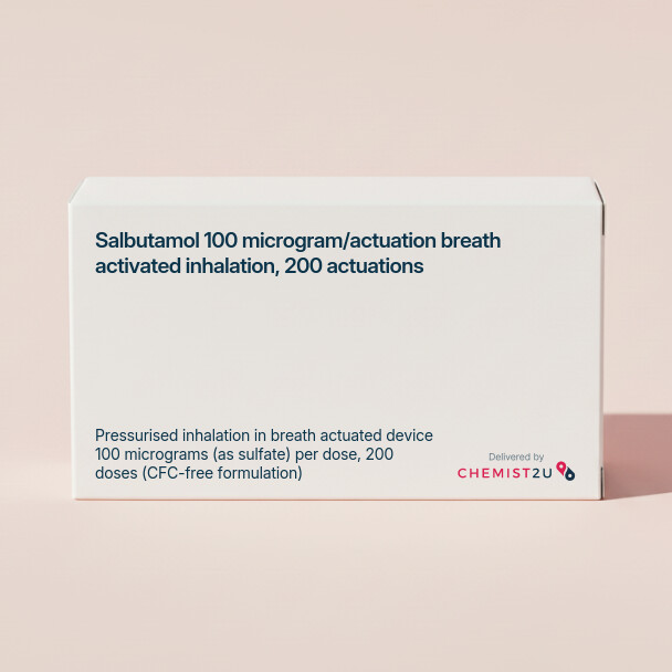 White plastic cylindrical medication container with Chemist2U logo.