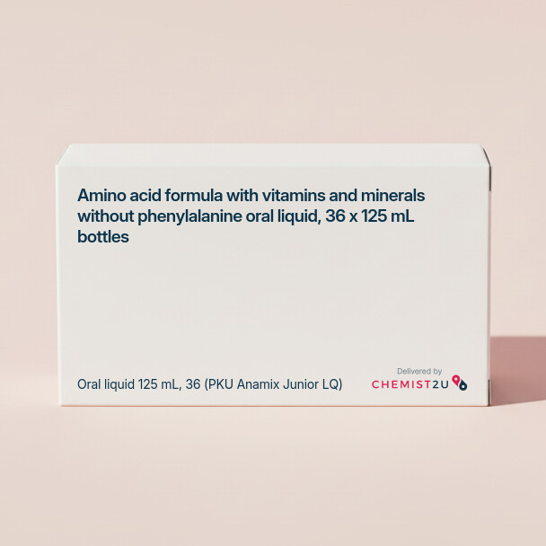 White plastic cylindrical medication container with Chemist2U logo.