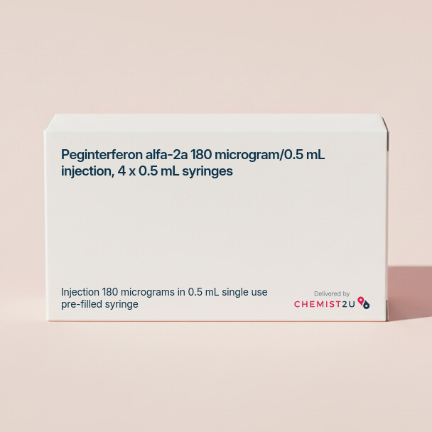 White plastic cylindrical medication container with Chemist2U logo.