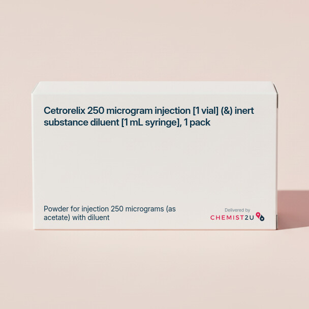 White plastic cylindrical medication container with Chemist2U logo.