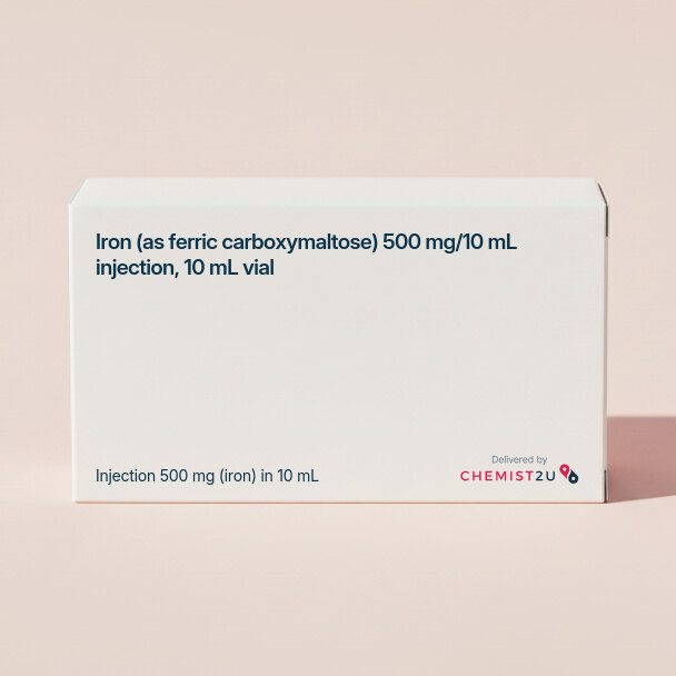 White plastic cylindrical medication container with Chemist2U logo.