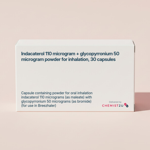 White plastic cylindrical medication container with Chemist2U logo.