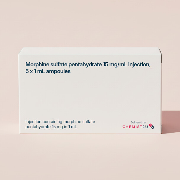 White plastic cylindrical medication container with Chemist2U logo.