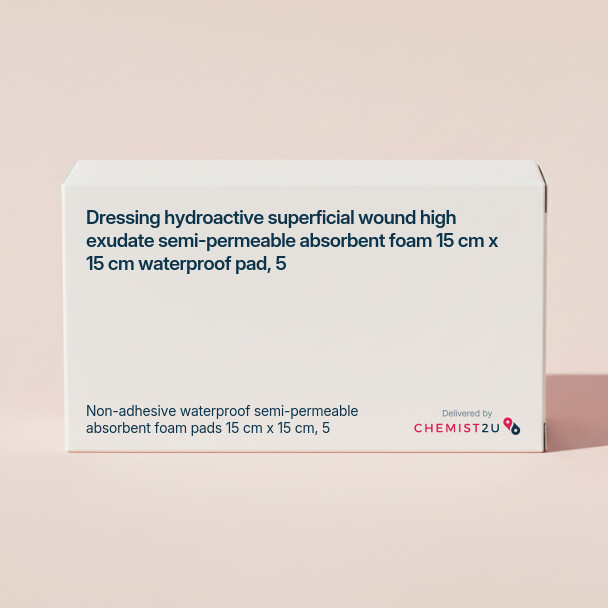 White plastic cylindrical medication container with Chemist2U logo.