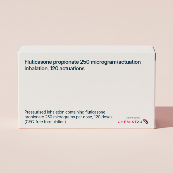 White plastic cylindrical medication container with Chemist2U logo.