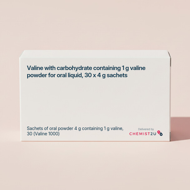 White plastic cylindrical medication container with Chemist2U logo.