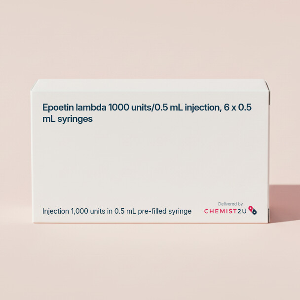 White plastic cylindrical medication container with Chemist2U logo.