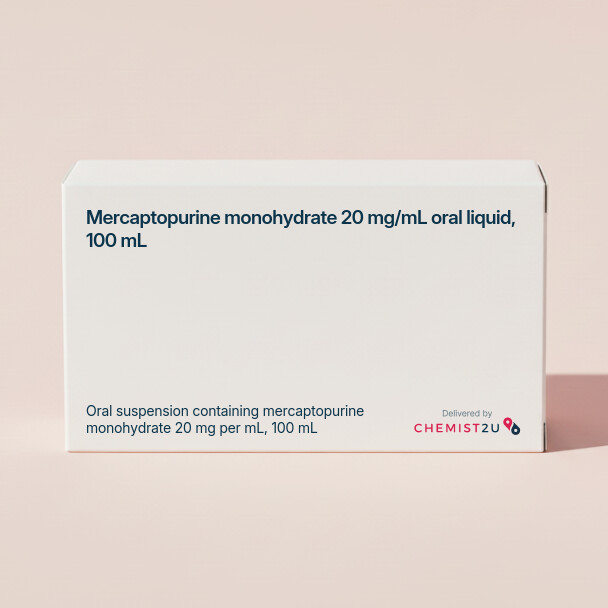 White plastic cylindrical medication container with Chemist2U logo.