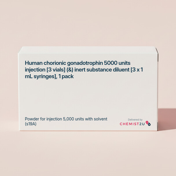 White plastic cylindrical medication container with Chemist2U logo.