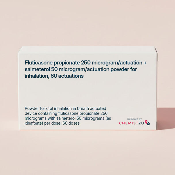 White plastic cylindrical medication container with Chemist2U logo.