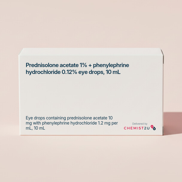 White plastic cylindrical medication container with Chemist2U logo.