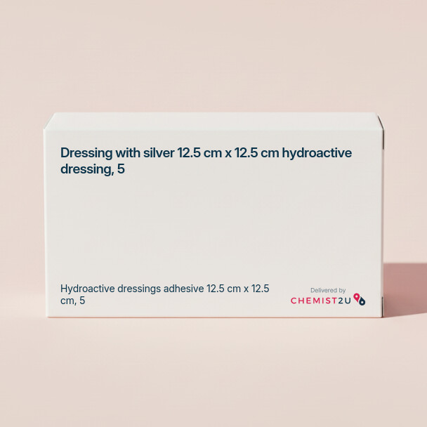 White plastic cylindrical medication container with Chemist2U logo.