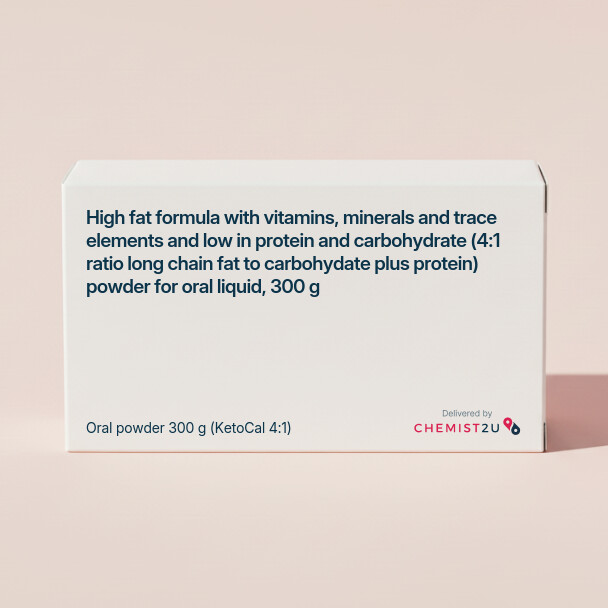 White plastic cylindrical medication container with Chemist2U logo.