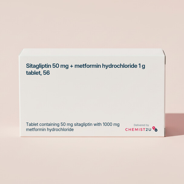 White plastic cylindrical medication container with Chemist2U logo.