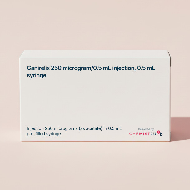 White plastic cylindrical medication container with Chemist2U logo.