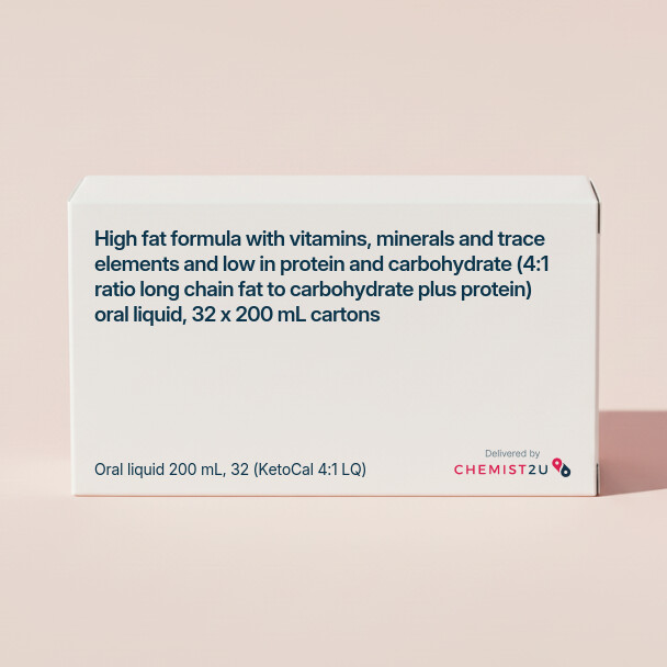 White plastic cylindrical medication container with Chemist2U logo.