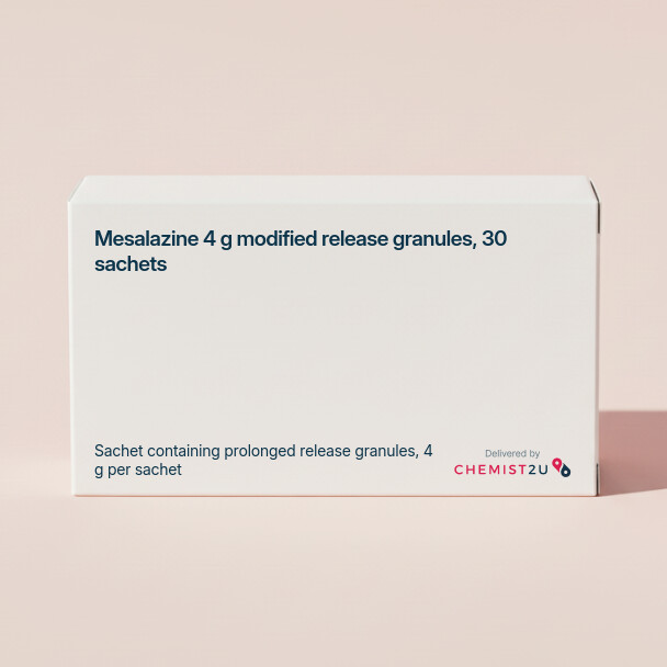 White plastic cylindrical medication container with Chemist2U logo.