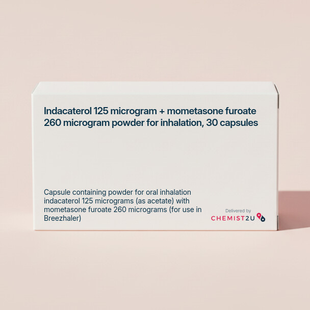 White plastic cylindrical medication container with Chemist2U logo.