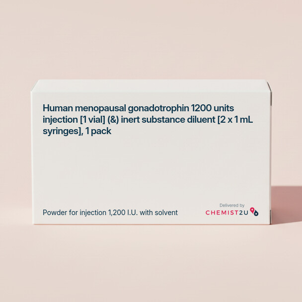 White plastic cylindrical medication container with Chemist2U logo.