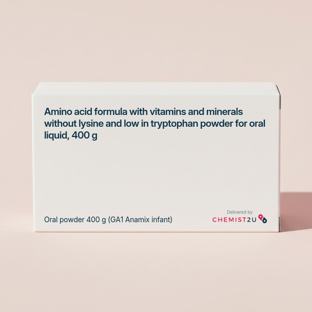 White plastic cylindrical medication container with Chemist2U logo.