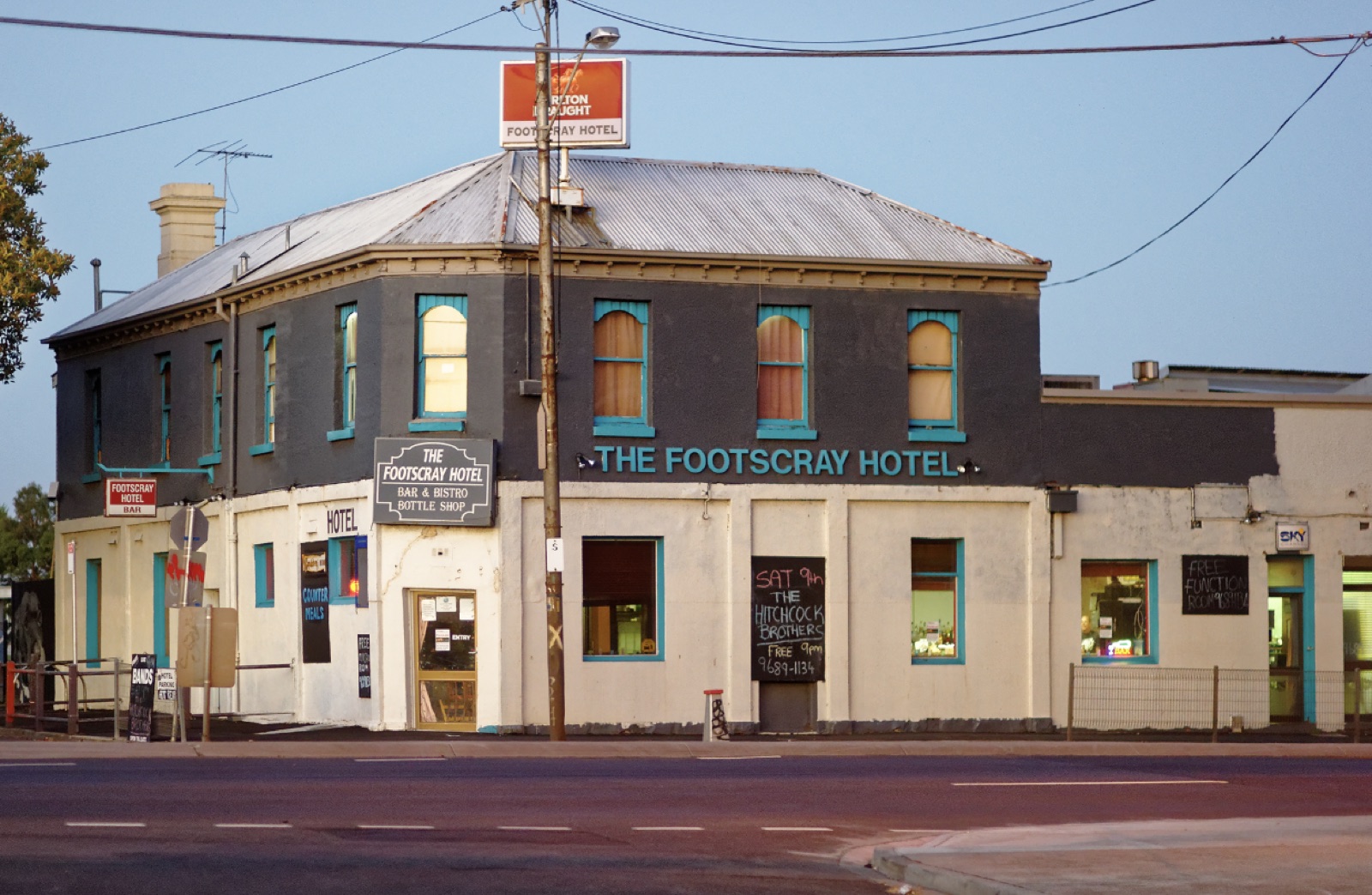 The Footscray Hotel, a heritage corner pub in Footscray