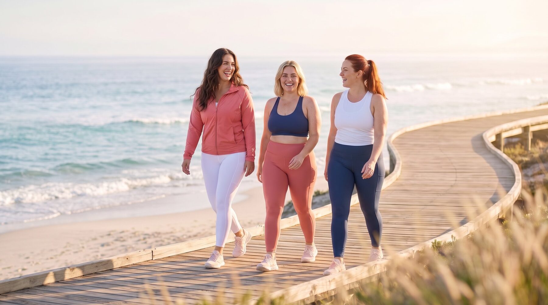 Three women reviewing Australian weight loss program options on their devices